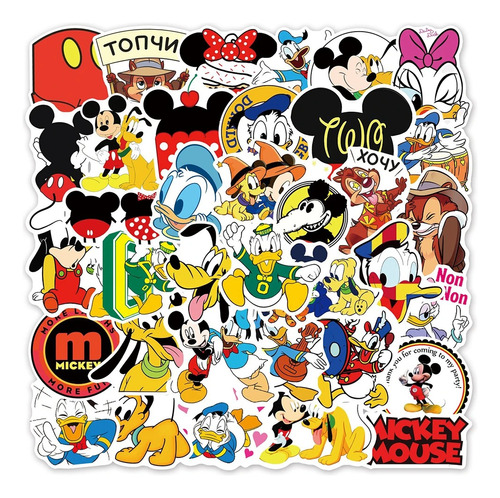 50 Stickers Pato Donald - Etiquetas Autoadhesivas