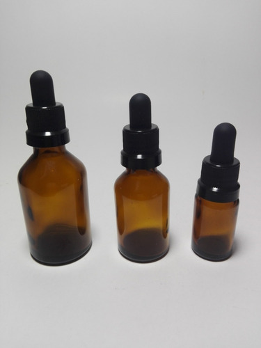 Frasco De Vidrio 10ml Gotero Pipeta Tapa Negra (pack Por 10)