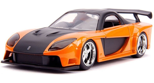 Han´s Mazda Rx-7 Rápido Y Furioso 1:32 Jada Colección Color Naranja Con Negro