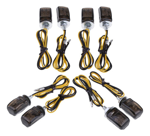 8 Piezas Led Negro Mini Pequeños Señales Motocicleta 2