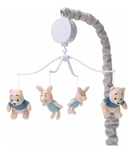 Disney Baby Forever Pooh Gray/beige Bear Musical Baby Crib M
