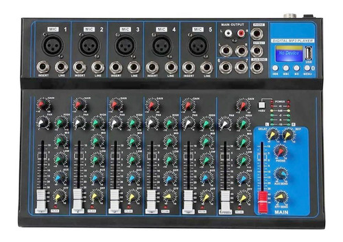 Mixer Ross F-7 De 8 Canales Bluetooth Usb Phantom Power Eq