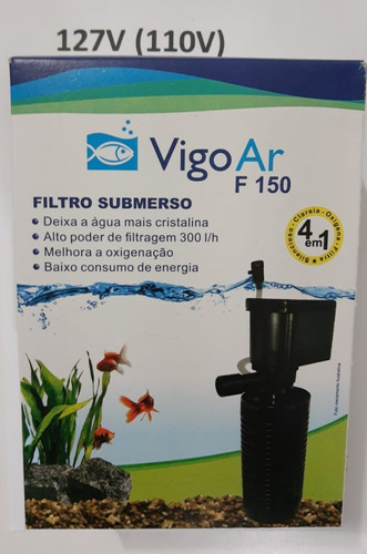 Filtro  Submerso  Vigo Ar F150 Para Aquario