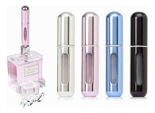 Mini Atomizador Para Perfume Recargable Capsula Viaje 4pcs