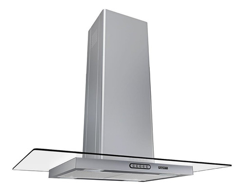 Coifa Ilha 90cm Vidro Reto Fogatti Inox 110V