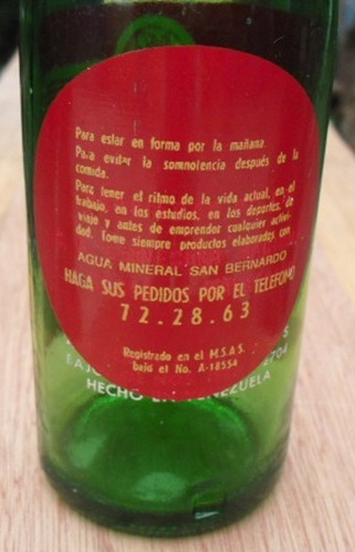 Imagen 6 de 6 de San Bernardo En Caraquita Botella Antigua De Coleccion