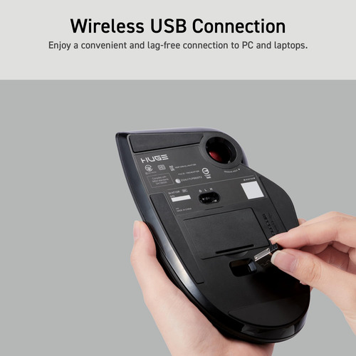 Trackball Elecom Enorme Contador De Dedos Índice Usb Inalámb