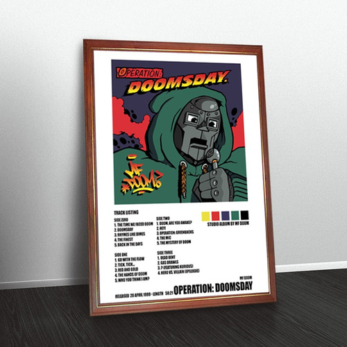 Mf Doom Poster Album Operation Doomsday En Cuadro 