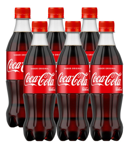 Coca Cola 500ml Gaseosa Original Pack X6 - Gobar®