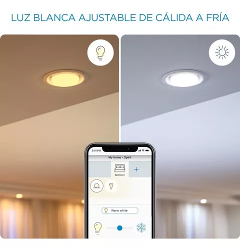 Bombilla Inteligente LED Wiz, luz fría y cálida, luz blanca