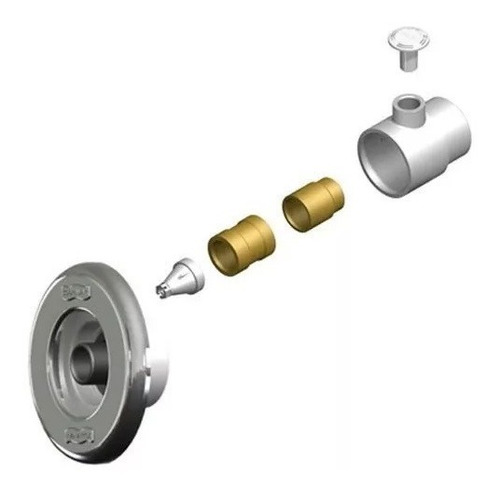 Kit C/ 6 Dispositivo De Hidro Sodramar Em Inox Encaixe 50mm