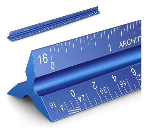 Regla Arquitectónica De 12 Pulgadas De Aluminio. Escal...