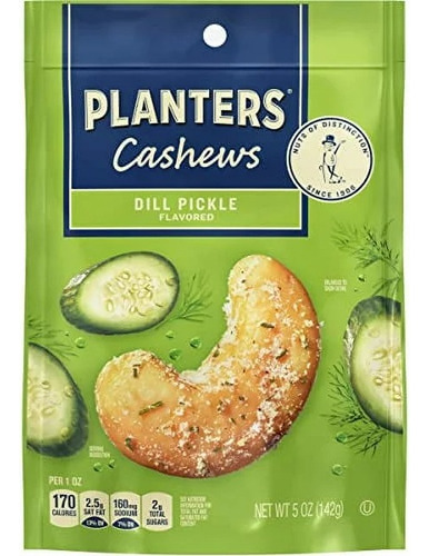 Planters Cashews Dill Pickle Nueces Sabor Pepinillo 142g