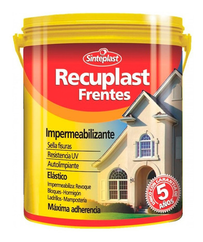 Recuplast Frentes Blanco X 4lts. Impermeabilizante.