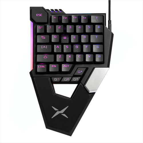 Teclado Keypad Gamer Mecánico Profesional Delux T6 / Rgb Color del teclado Negro