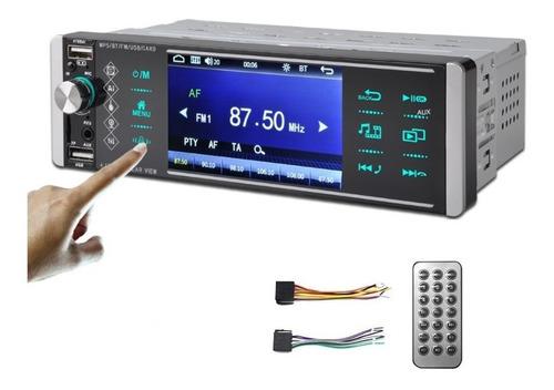 Radio Auto 1 Din Pantalla 4.1 Bluetooth Mp3 Usb Control