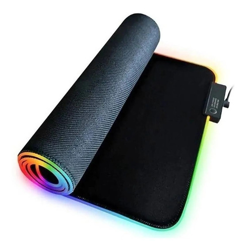 Mouse Pad Gamer Exbom Mp-led3080 De Emborrachado Liso Grande Preto Liso