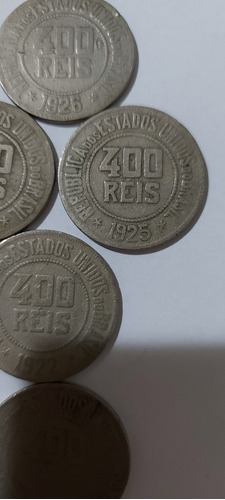 Vendo 6 Moedas De 400 Réis, 1920, 1922, 1925, 1926 E 1931.