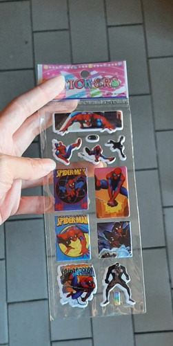 2 Tiras De Sticker De Spiderman Y Cars Pegantina Calcomanias