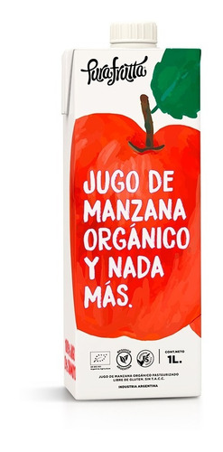 Pura Frutta Jugo 100% Exprimido Orgánico De Manzana 