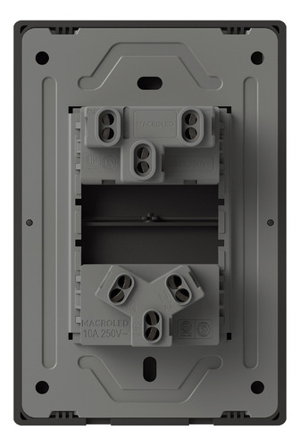 Macroled Milan teca con dos usb C 30w 1 canal 2 vias 10A negro