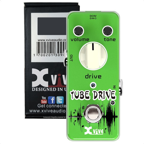 Pedal Efecto Overdrive Tube Guitarra Y Bajo True Bypass V7