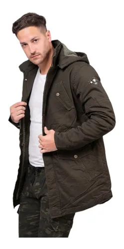 Campera Parka Hombre Gabardina Corderito Talles Especiales