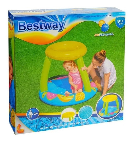 Imagen 3 de 9 de Piletas Bebes Inflable Bestway 52179 Pileta Con Techo Selva