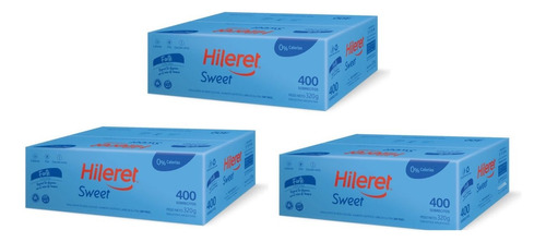 Edulcorante Hileret Sweet X 400 Sobres 3 Cajas