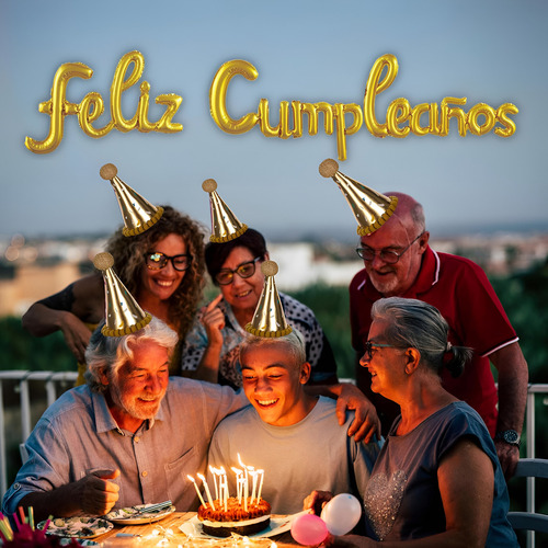 Globo Metálico Feliz Cumpleaños Happy Birthday Party Supplie Color Dorado Feliz Cumpleaños Golden