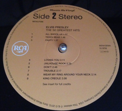 Imagen 3 de 10 de Vinilo Elvis Presley The 50 Greatest Hits Nuevo Sellado