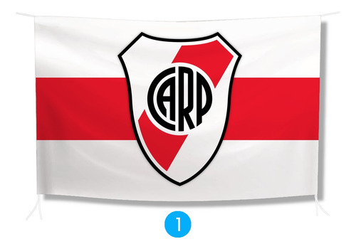 Bandera River Plate 1.4x0.9mt Tela Reforzada Y Tiras