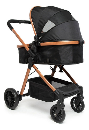 Carrinho De Bebê C/bebê Conforto Ts Duoprestige Pt/mr Voyage