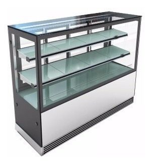 Vitrina Refrigerada Recta Hk Acero - 2.0 Mts Bozzo Forzada