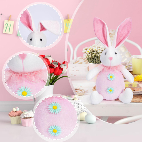 De Pascua, Animales De Peluche, Adorno De Muñeca De Rosa