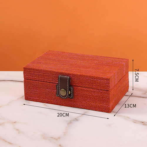 Contenedor Organizador De Madera, Pequeño Rojo Y Naranja