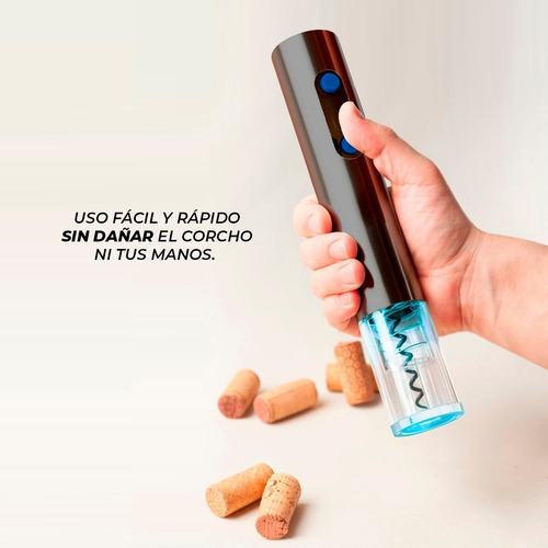 Imagen 6 de 10 de Sacacorchos Automático Recargable Con Luz Led Alta Cálidad