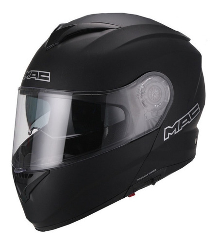 Casco Moto Rebatible Mac Rock Solid Negro Mate Devotobikes