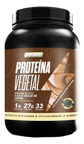 Suplemento en polvo Gohard  Proteína vegetal sabor dulce de leche en pote de 1kg