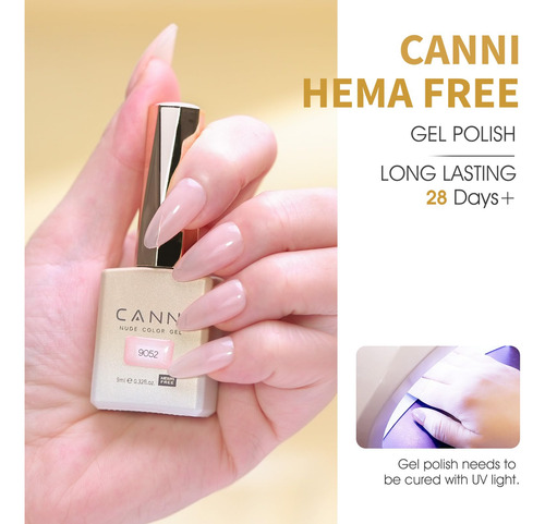 Set De Esmaltes De Uñas En Gel Canni, 9 Ml, Sin Hemas, Otoño