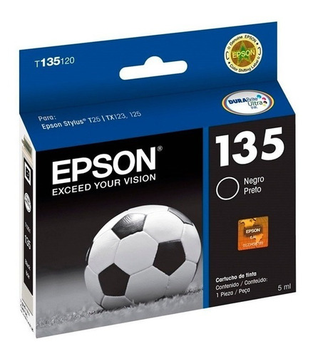 Cartucho Tinta Epson Original T135120 Negro Para Tx125