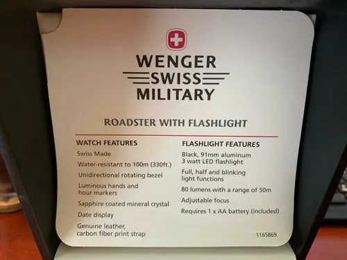 Wenger swiss military roadster shop with flashlight