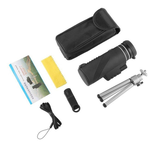 Imagen 6 de 6 de Telescopio Monocular Prismaticos + Tripode + Clip Celular