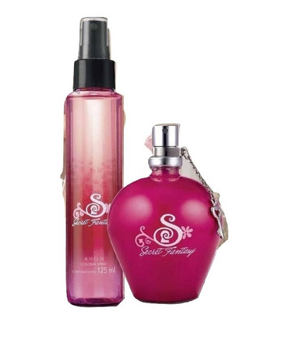 Colonia + Splash Para Cuerpo Spray Secret Fantasy Avon