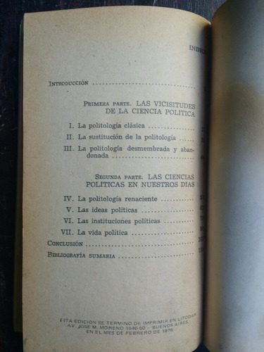 La Ciencia Política Marcel Prelot Eudeba Colección Cuadernos (Usado)