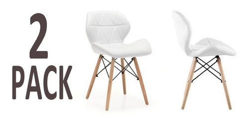 Pack De 2 Sillas Eames Soft Acochada Tapizada Muy Comodas !!