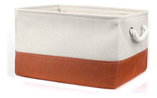 Cajas Organizadora Ropa Cestas Almacenaje Naranja+blanca