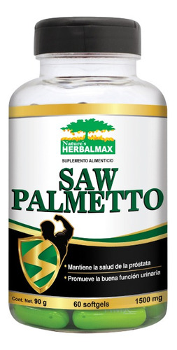 Saw Palmetto 1500 Mg X 60 Softgels Herbalmax
