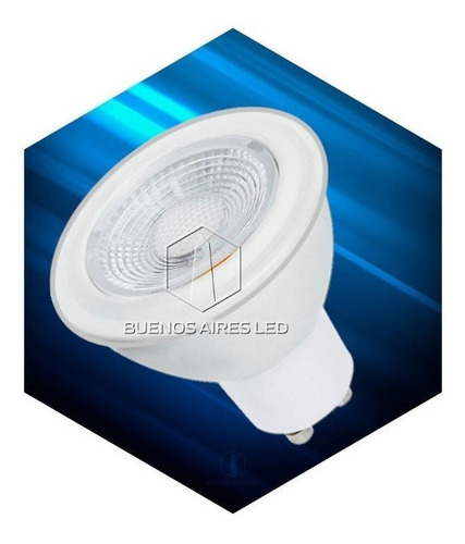 Imagen 1 de 9 de Lampara Led Dicroica 7w Gu10 220v Foco Calido Frio Pack 10