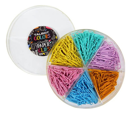 Set Escritorio Pastel Clips Kit Torta 33mm 6 Colores